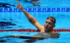 Back on top: Caeleb Dressel celebrates his victory in the 50m freestyle at the US Olympic swimming trials