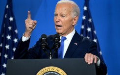 US President Joe Biden gives a high-stakes press conference at the end of the NATO summit in Washington on July 11, 2024