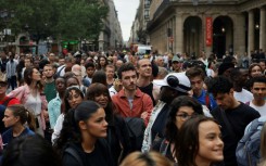 Queues were long to get into the opening ceremony