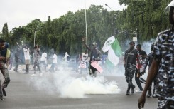 Police met demonstrators with tear gas in the capital 