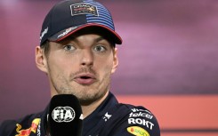 Max Verstappen speaks during Thursday's press conference in Singapore