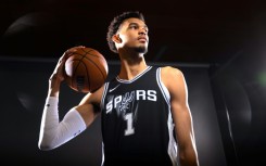 San Antonio Spurs Victor Wembanyama stands for a portrait during the team's media day on Monday 
