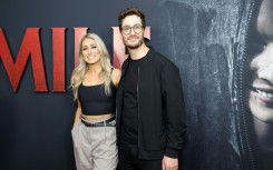 Director Parker Finn (R), seen here at a 2022 screening of the original 'Smile' in Santa Monica, California, also directed 'Smile 2,' which topped the North American box office in its October 2024 opening 