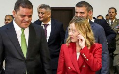 Prime Ministers Dbeibah and Meloni at the 30th Libyan-Italian Business Forum in Tripoli