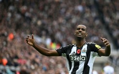 Newcastle forward Alexander Isak celebrates scoring against Arsenal