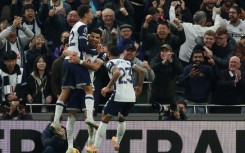 Dominic Solanke (centre) scored twice as Tottenham beat Aston Villa 4-1