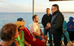 Red Sea governor Amr Hanafi visited survivors rescued from a capsized vessel in the Red Sea harbour town of Marsa Alam