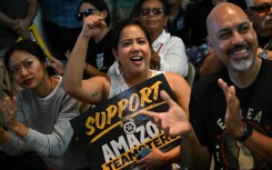 Workers at several Amazon facilities from southern California to New York are picketing