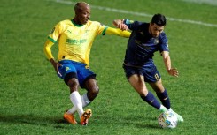 Mamelodi Sundowns defender Khuliso Mudau (L) was sent off in a 1-0 CAF Champions League loss at Raja Casablanca. 