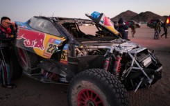 Worse for wear - Carlos Sainz's car was badly damaged in Sunday's crash 