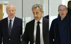 Former French President Sarkozy arrives in court in Libyan financing case