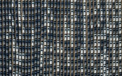 Hundreds of BYD electric vehicles lined up for export in Yantai, eastern China