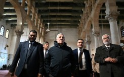 Italian Foreign Minister Antonio Tajani visits the eighth-century Umayyad Mosque in the old city of Damascus 