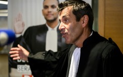 Frederic Lalliard, lawyer of the French-Algerian social media influencer Sofia Benlemmane, speaks to press 