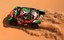 Saudi driver Yazeed al-Rajhi lost the overall lead in the Dakar Rally after getting stuck in sand