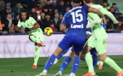Barcelona's French defender Jules Kounde scored the opening goal in the draw against Getafe on Saturday