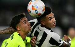 New Manchester City recruit Vitor Reis (left), in action for Palmeiras