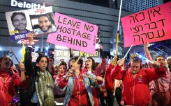 Israelis rally in Tel Aviv calling for the release of all remaining Gaza hostages