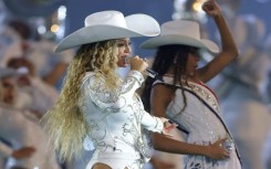 Beyonce performs parts of 'Cowboy Carter' with her daughter Blue Ivy during the halftime show at an NFL game on Christmas Day 2024
