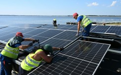 The EU hopes to strengthen technology for green energy sources, like this solar plant in Germany