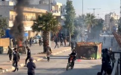 Palestinians protest in West Bank's Beitunia as Israel delays prisoner release