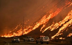 The Hughes Fire near Los Angeles on January 22, 2025