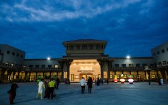 Devotees arrived before sunrise for the consecration ceremony and opening the BAPS Hindu Mandir