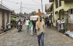 Fresh graves have been dug in Goma to bury the dead