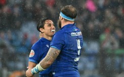 Italy's wing Ange Capuozzo scored the Azzurri's only try in Rome