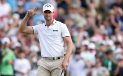 Belgian Thomas Detry celebrates his victory in the US PGA Tour Phoenix Open