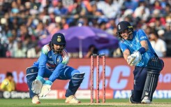 Back in business: India's captain Rohit Sharma on his way to a century in Sunday's win over England