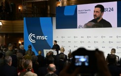Ukrainian President Volodymyr Zelensky addressed European policymakers in Munich