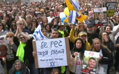 Emotions run high in Hostage's Square as three more hostages handed over in Gaza