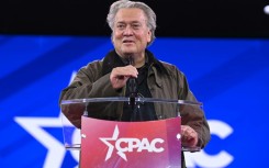 Conservative firebrand Steve Bannon spoke at the event on Thursday