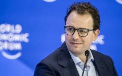 Anthropic CEO Dario Amodei took part in a session on artificial intelligence during the World Economic Forum annual meeting in Davos on January 23, 2025. 