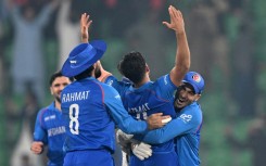 Afghanistan celebrate victory over England in Lahore