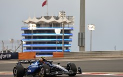 Williams' new driver Carlos Sainz clocking up the miles on the second day of testing in Bahrain
