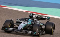 Mercedes' British driver George Russell moving fast in Bahrain testing