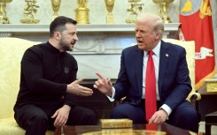 US President Donald Trump and Ukraine's President Volodymyr Zelensky meet in the Oval Office in February 2025