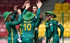 South Africa's Marco Jansen (C) picked up three wickets in the crushing win over England