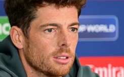 New Zealand's captain Mitchell Santner attends a presser at Gaddafi Stadium in Lahore
