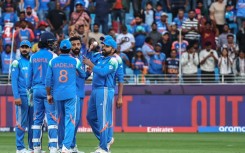 Varun Chakravarthy (2R) starred as India's spinners bowled their team to victory over New Zealand