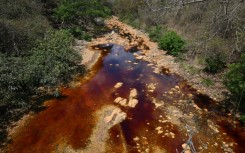 El Salvador's San Sebastian river has no fish -- a result of decades of gold mining nearby