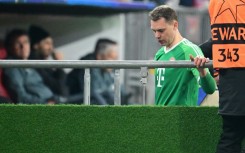 Bayern Munich goalie Manuel Neuer was subbed out after injuring his calf on Wednesday