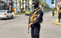 A picture released by the official Syrian Arab News Agency (SANA) shows Syrian forces in the coastal city of Tartus