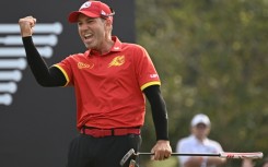 Sergio Garcia celebrates his victory at LIV Golf Hong Kong