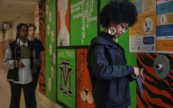 Students at Twain Middle School in Virginia must store their phones in magnetic pouches at the start of each day