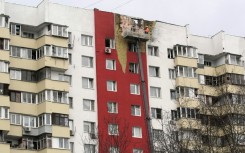 Ukraine's biggest direct attack on Moscow of the war damaged the facade of this apartment building in the Russian capital
