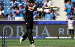 Mitchell Santner made eight late in New Zealand's innings before taking two wickets with his left-arm spin