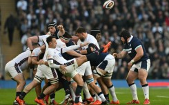 England scrum-half Alex Mitchell kicks the ball up-field during a 16-15 Calcutta Cup win over Scotland at Twickenham